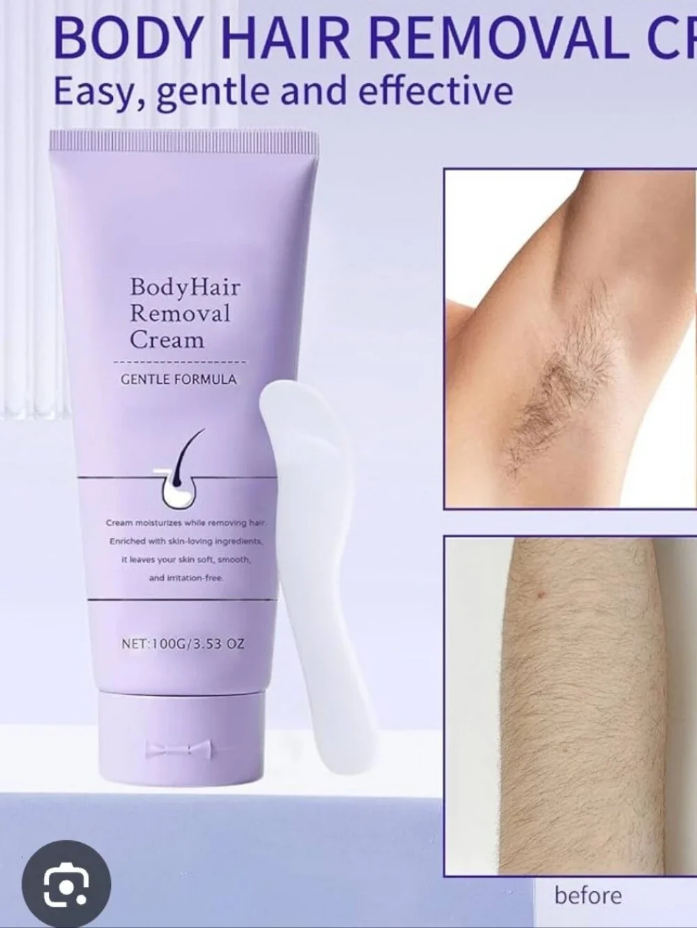 Body Hair Removal Cream - Gentle Hair Remover